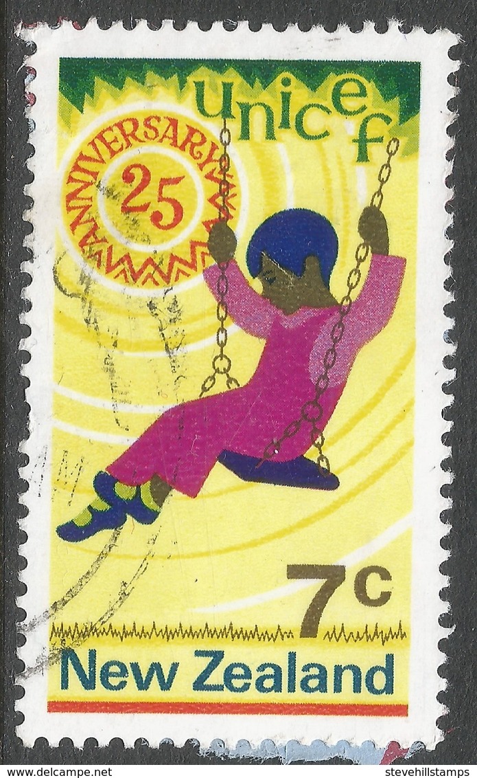 New Zealand. 1971 25th Anniv Of UNICEF. 7c Used. SG 956 - Gebraucht