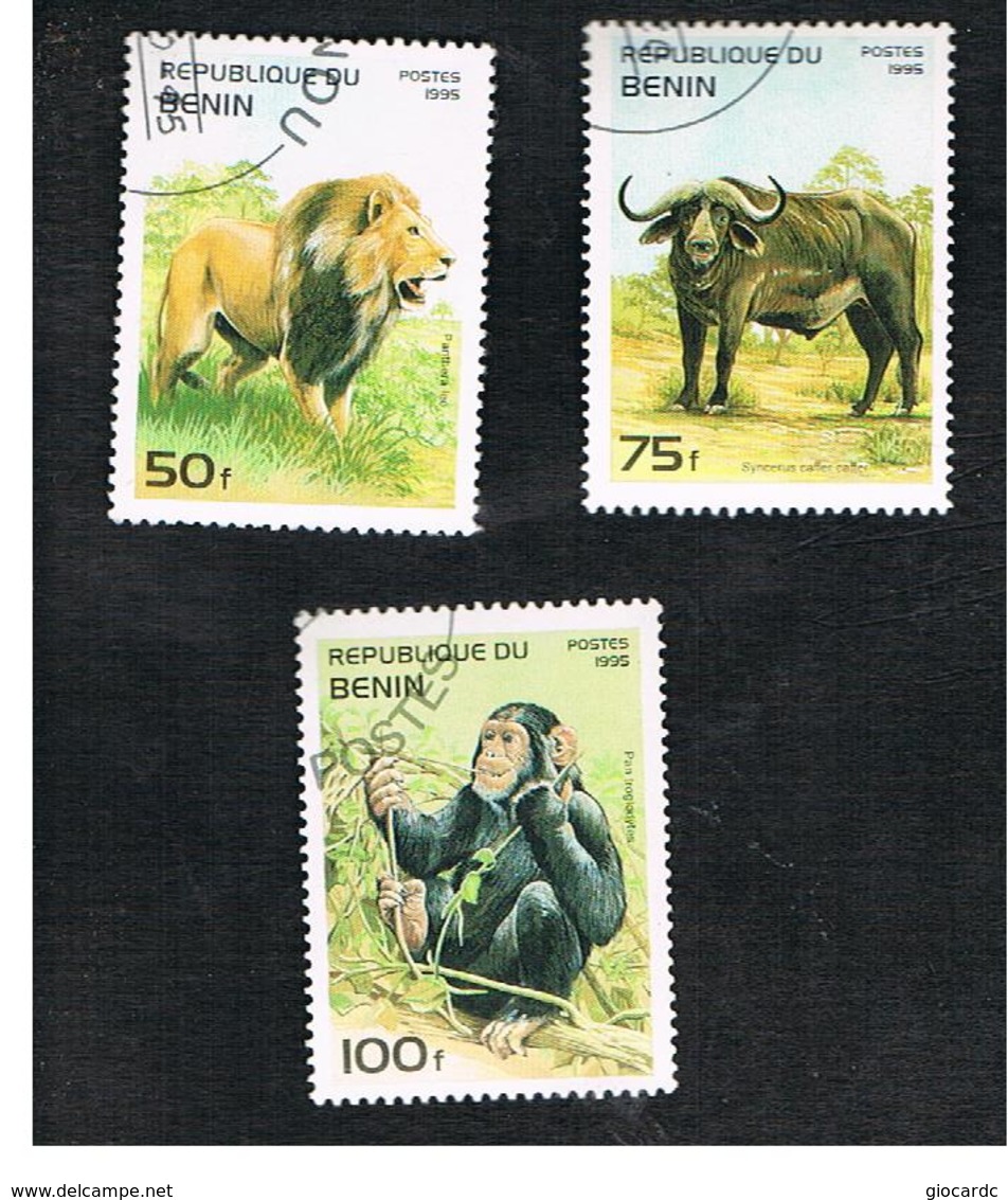 BENIN  - SG 1315.1317  - 1995 ANIMALS   - USED ° - Benin – Dahomey (1960-...)