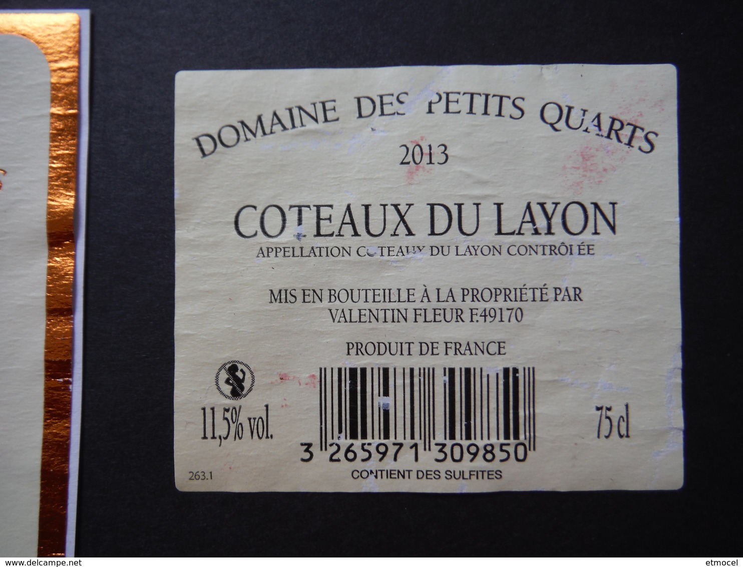 Val De Loire Coteaux Du Layon 2012 - Elysis Excellence - Otros & Sin Clasificación