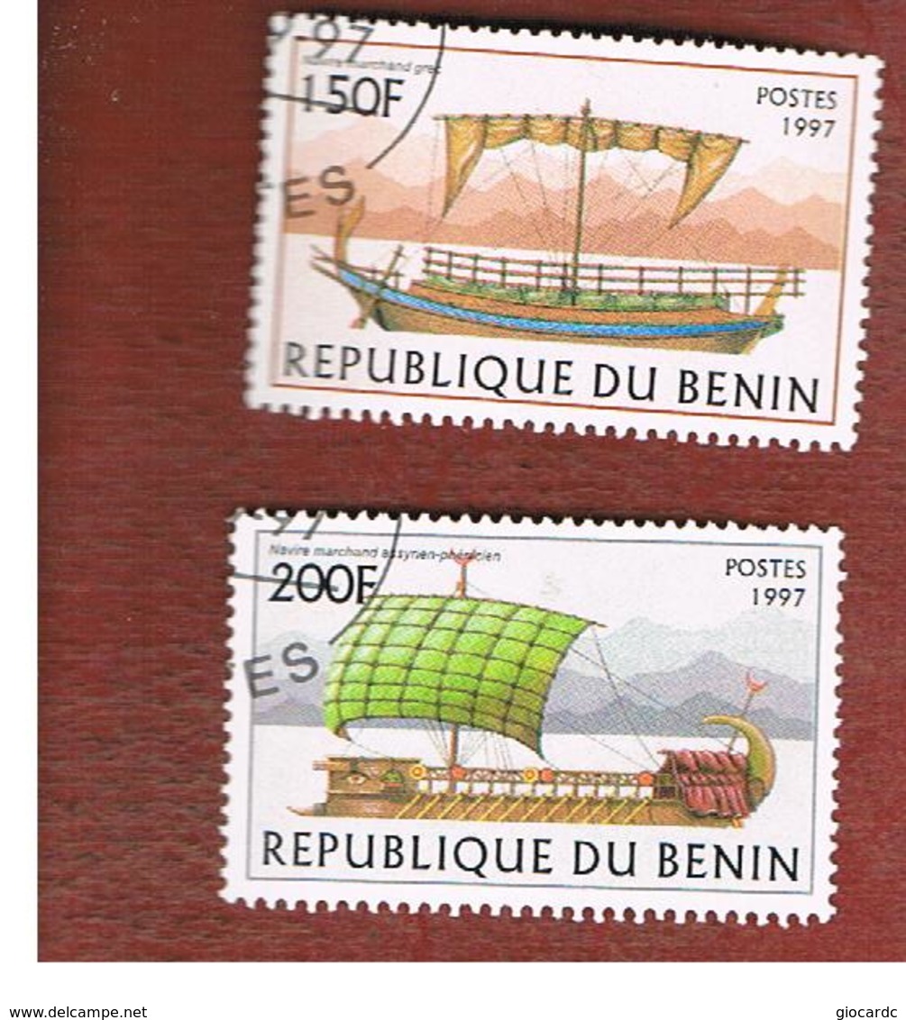 BENIN  - SG 1667.1668  - 1997  ANCIENT SAILING SHIPS   - USED ° - Benin – Dahomey (1960-...)