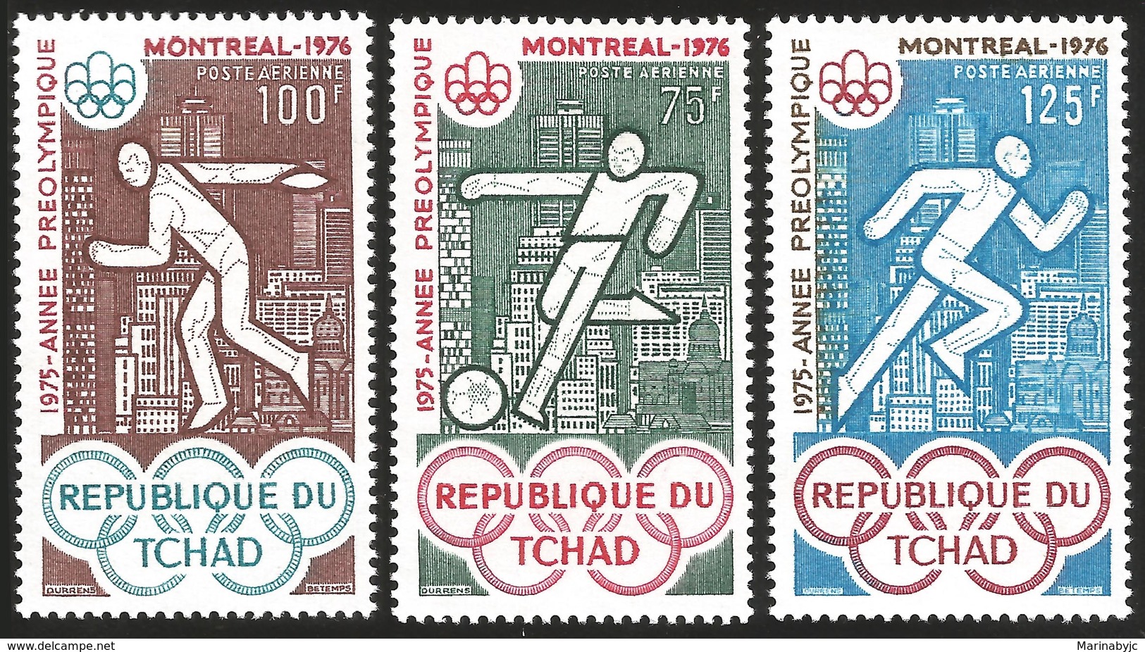 V) 1975 CHAD, PRE-OLYMPIC YEAR, MONTREAL 76, MNH - Chad (1960-...)