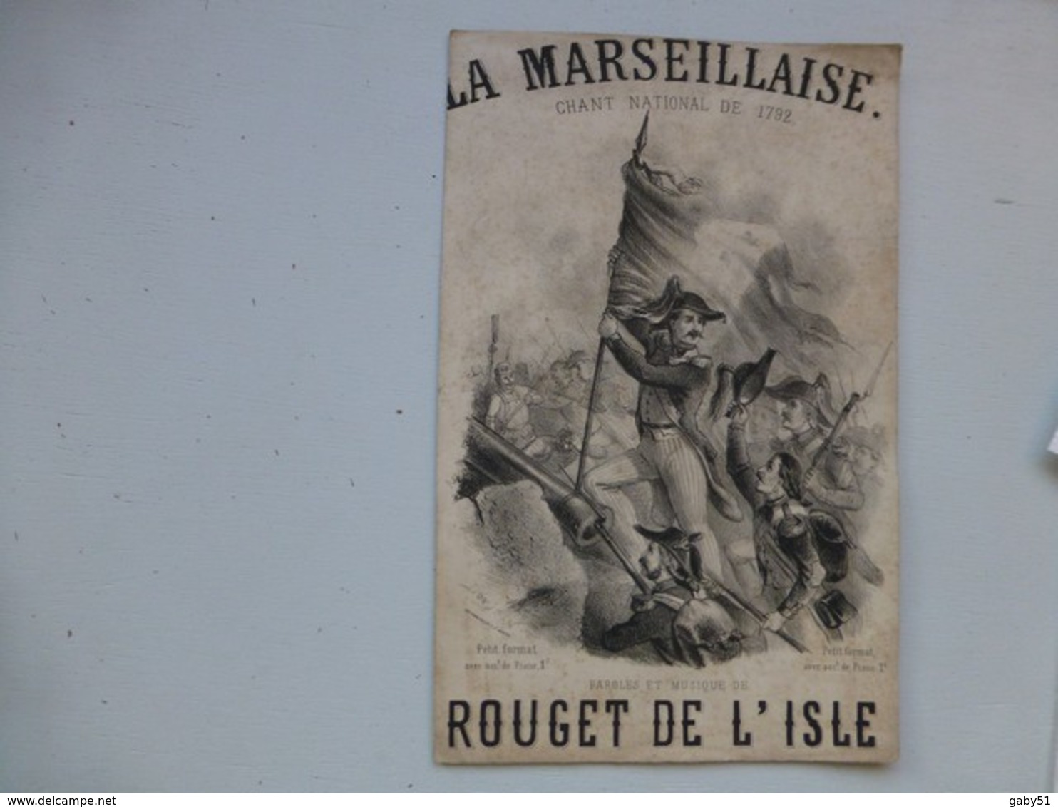 La Marseillaise, Superbe Partition Ancienne, Vers 1850 ? Illustrée Par Don Jean  Ref 450 ; PAP05 - Documenti Storici