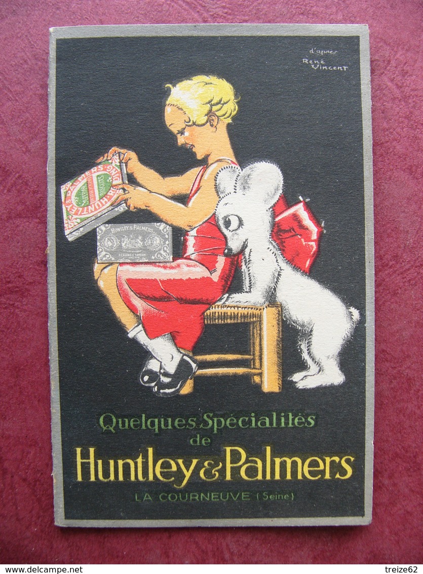 Publicité D'après René Vincent Dépliant Biscuits Huntley & Palmers Quelques Spécialités La Courneuve - Publicités