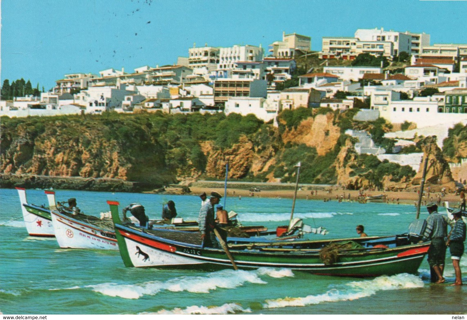 ALGARVE-ALBUFEIRA-BARCOS DE PESCADORES- VIAGGIATA  1985  FG - Faro