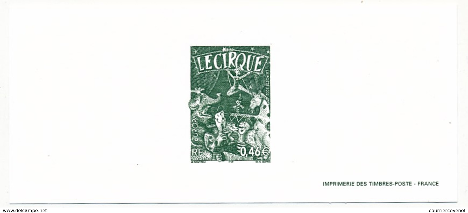 FRANCE - Gravure Du Timbre 0,46E Le Cirque - Luxury Proofs