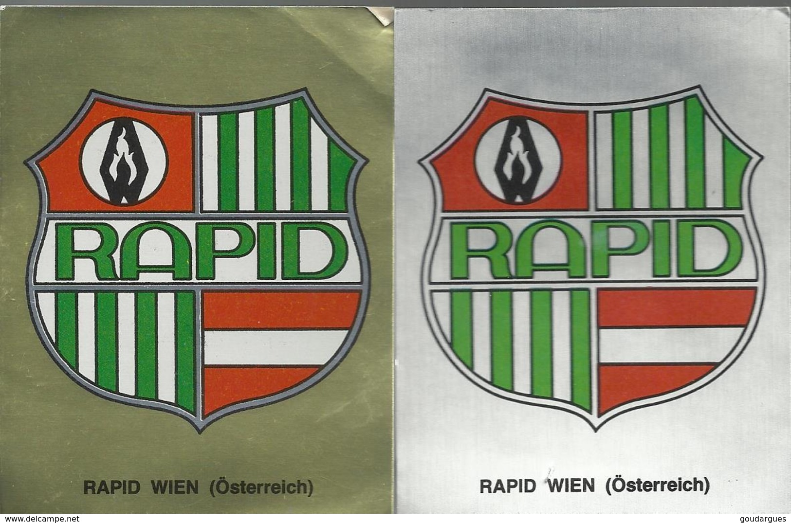 2 Autocollants - Panini - Rapid Wien (Osterreich) - Edizione Italiana