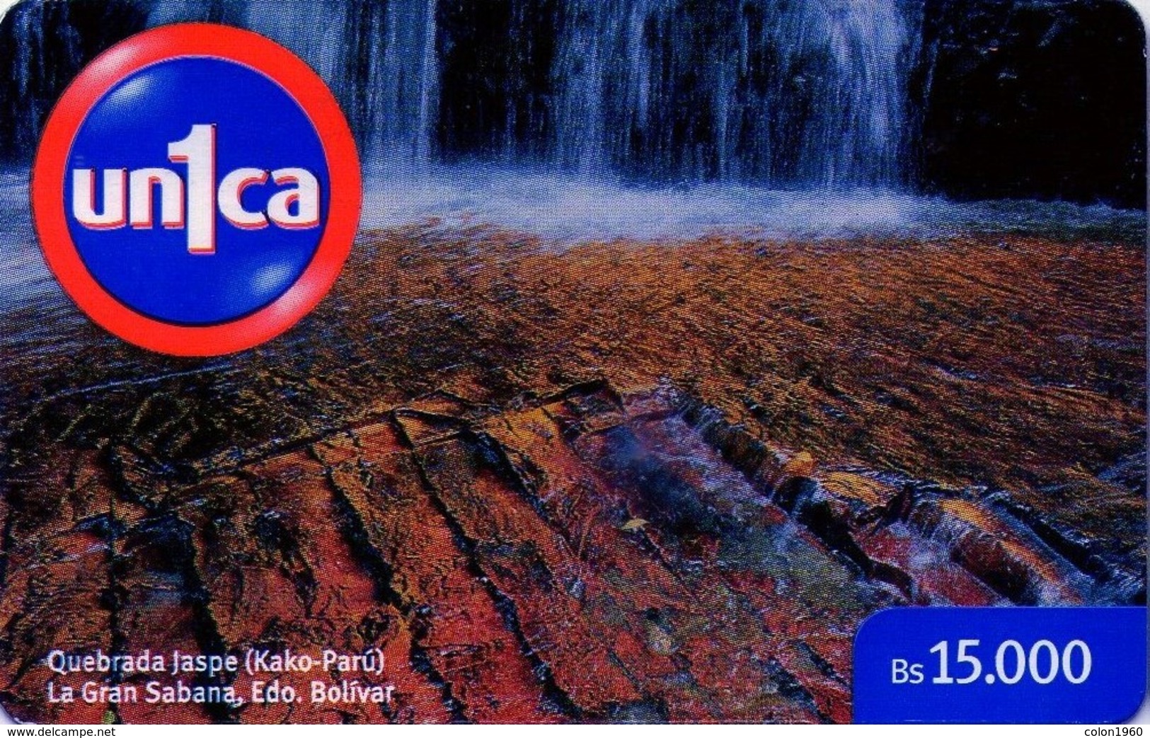 VENEZUELA, GSM-RECARGA. Quebrada Jaspe (Kako-Parú). La Gran Sabana, Edo. Bolivar. RI061106. VE-UNICA-R-061106. (268) - Venezuela