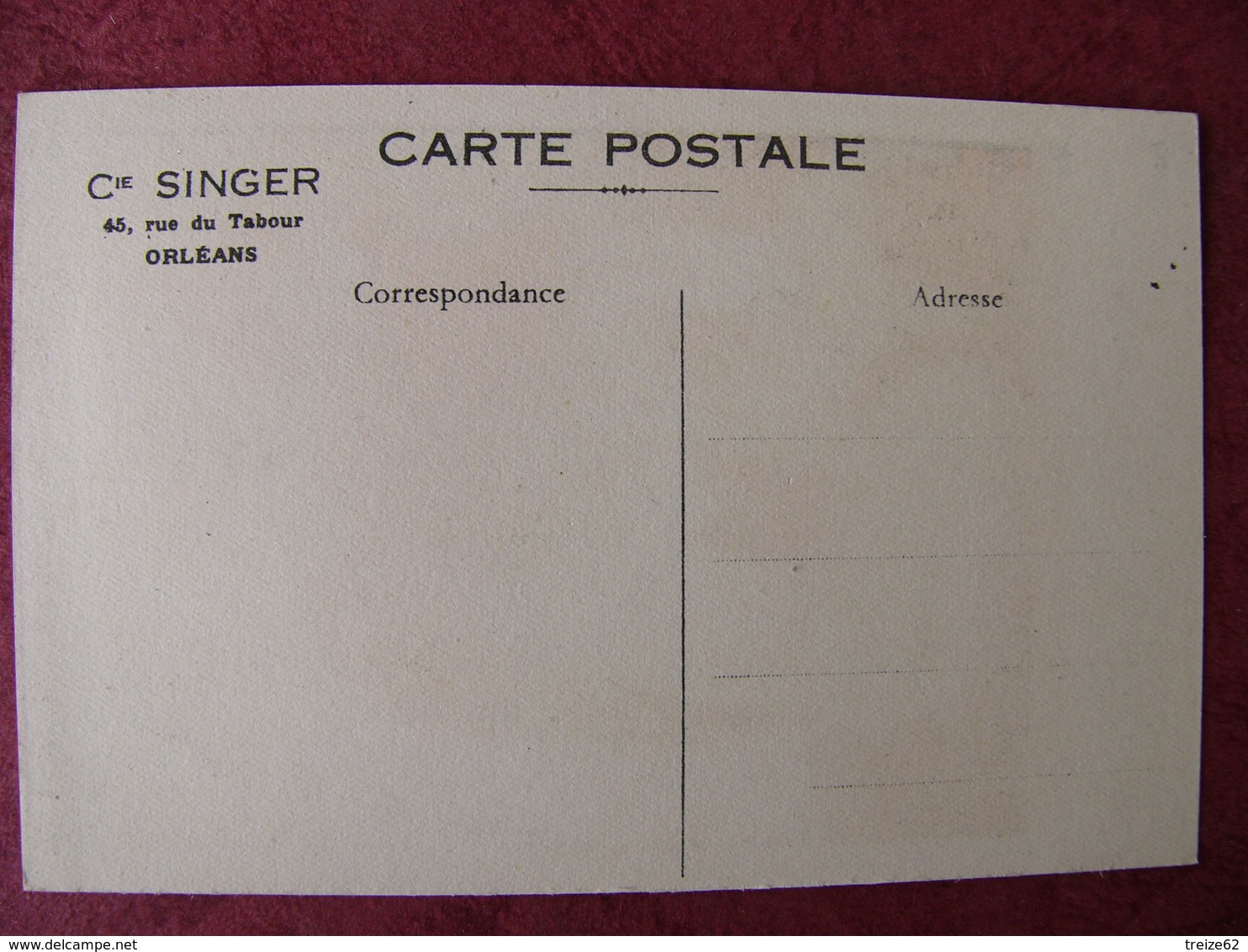 SINGER Machine à Coudre Couture Broderie Singer 15K26 La Fée Du Foyer Cie Singer Orléans - Werbepostkarten