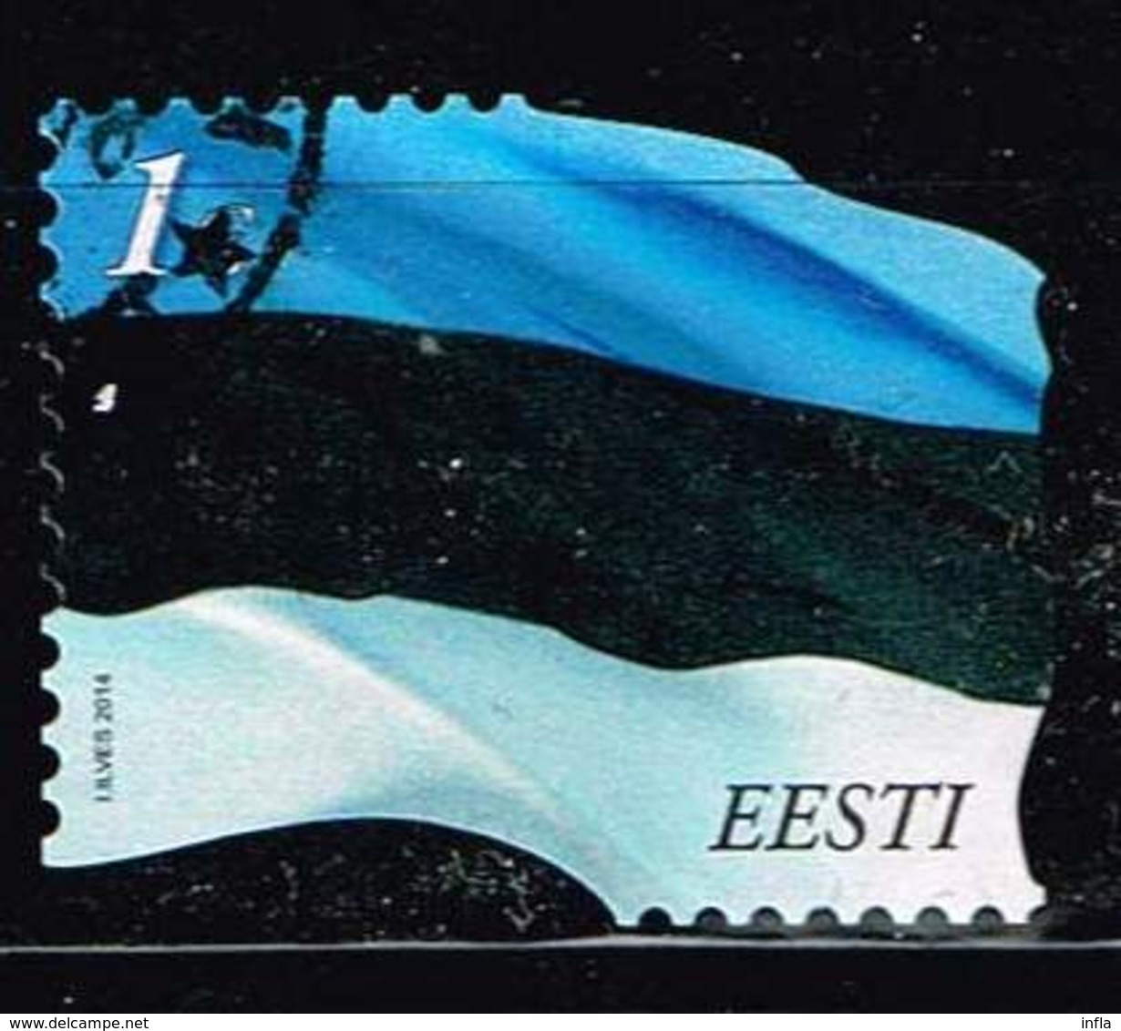 Estland 2014, Michel # 756 II O National Flag - Estonia