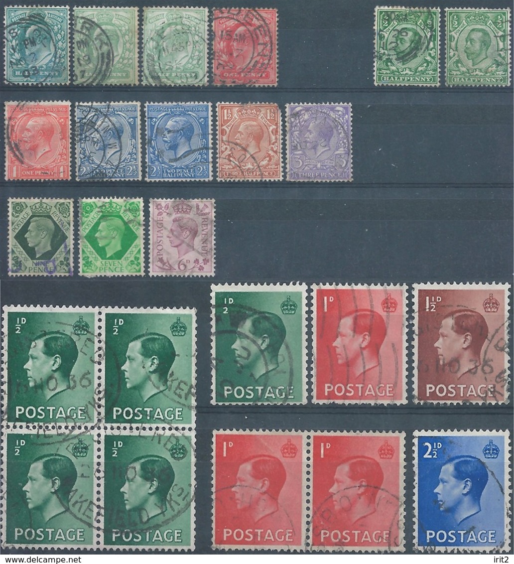 GREAT BRITAIN - ENGLAND - British -1902 -1912-1936-1937 , USED - Used Stamps