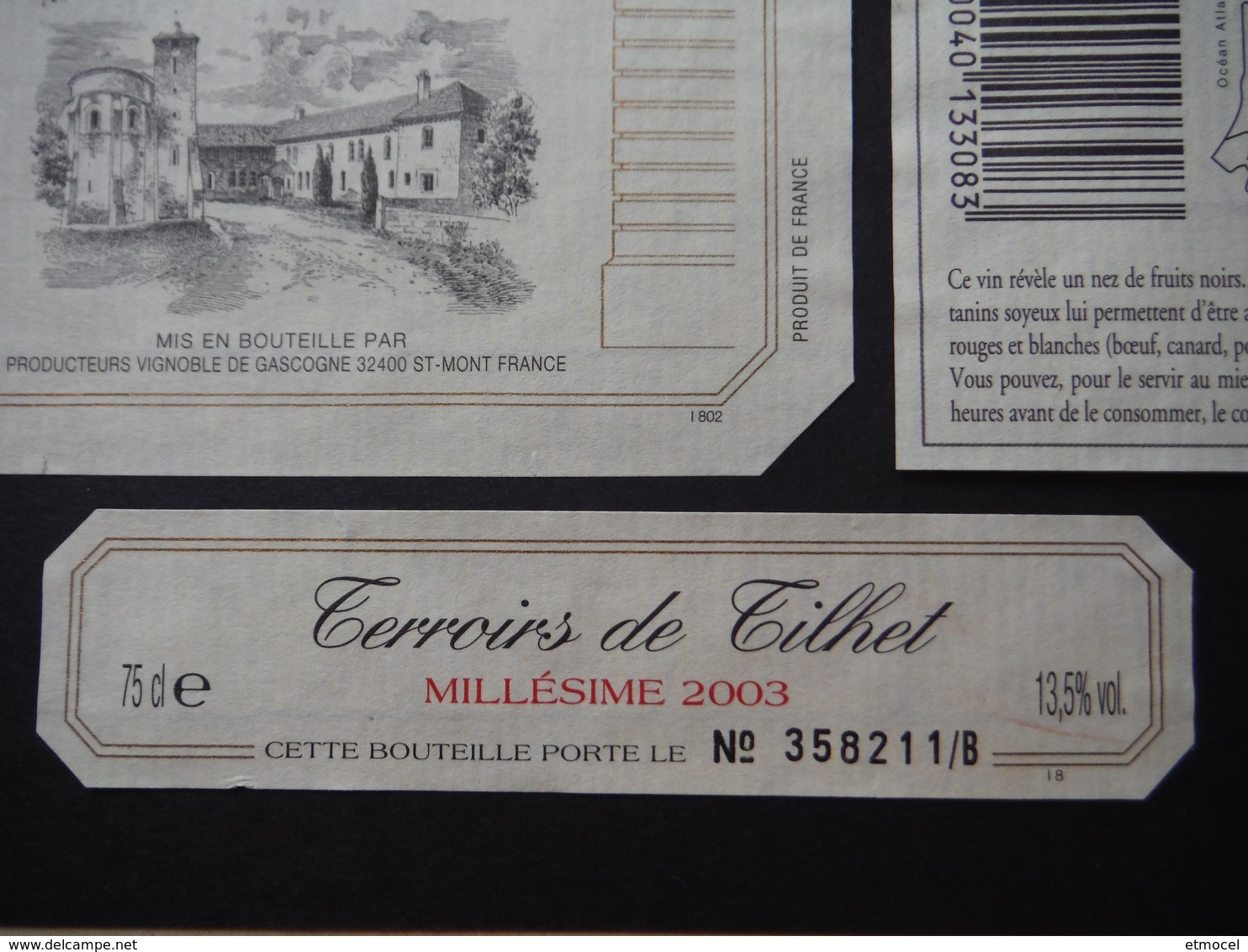 Madiran Terroirs De Tilhet 2003 - Producteurs Vignoble De Gascogne à St Mont - Madiran