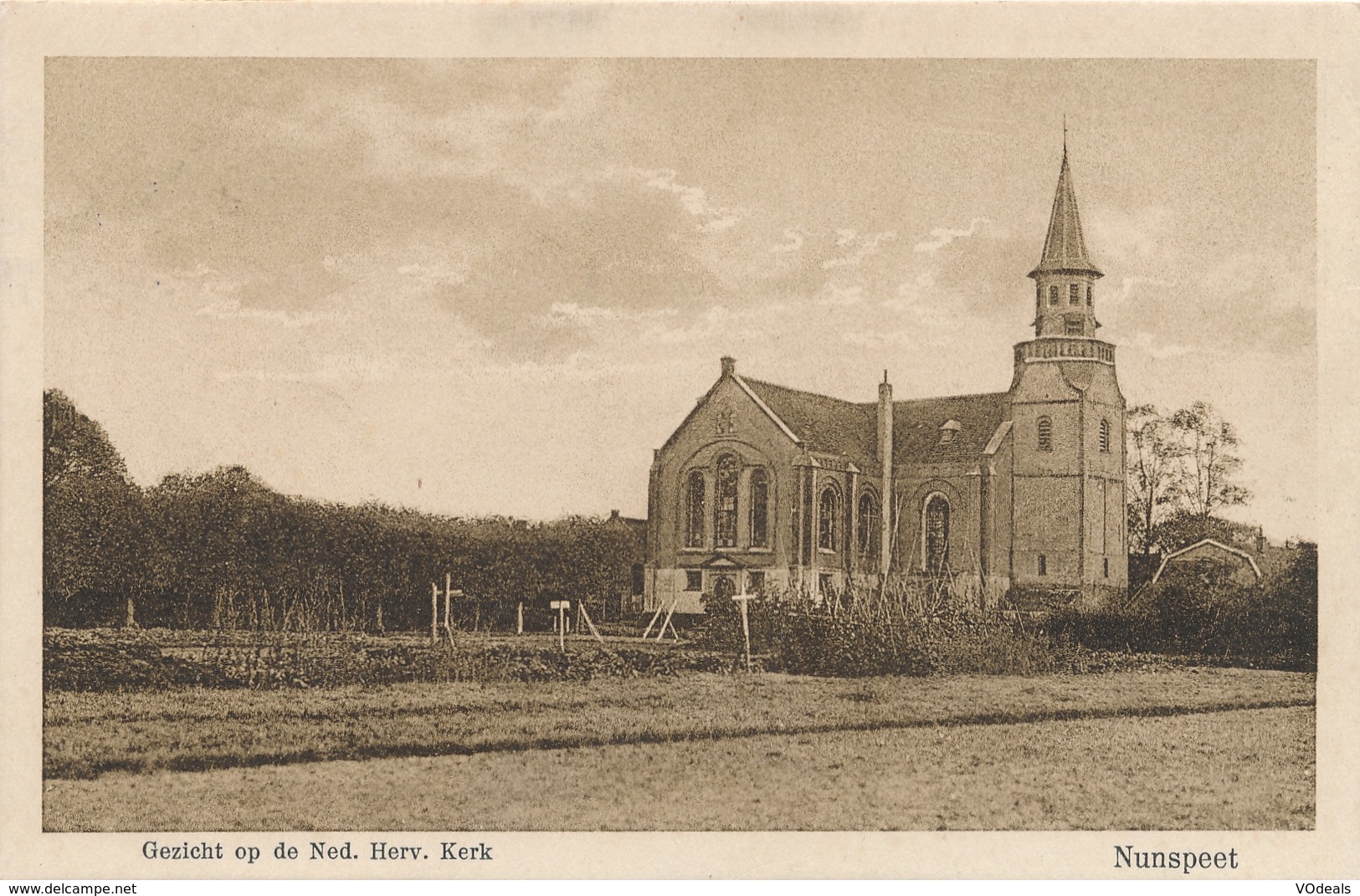 CPSM - Pays-Bas - Nunspeet - Gezicht Op De Ned. Herv. Kerk - Nunspeet