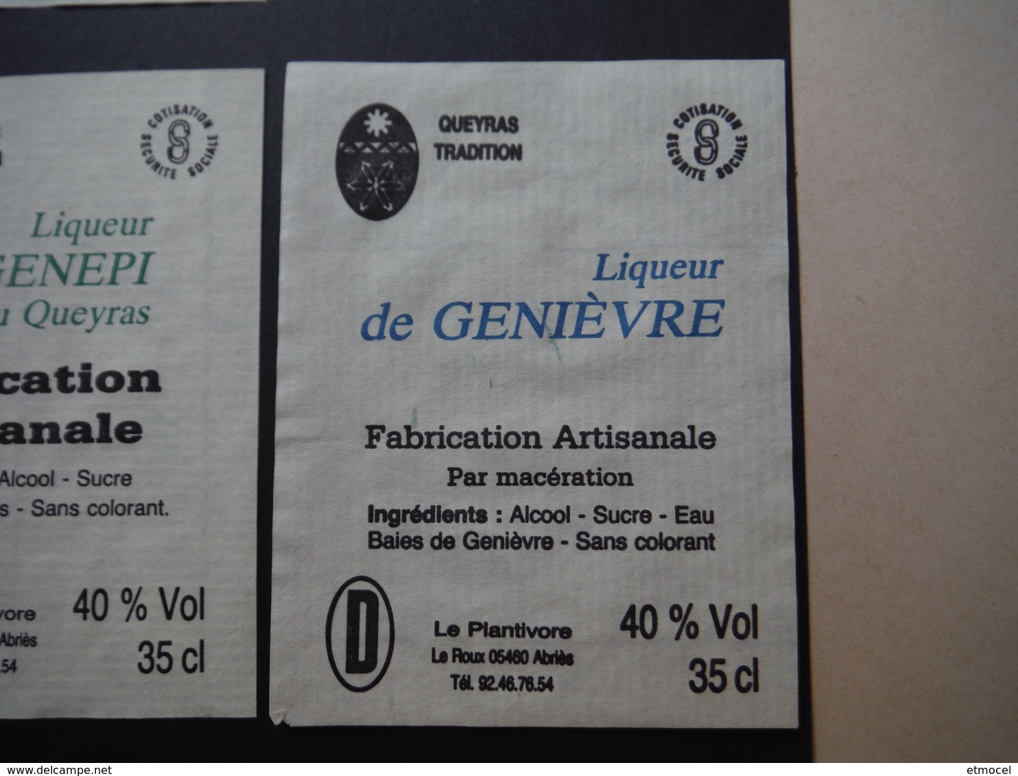 Liqueurs Du Queyras X4 : Génépi, Genièvre Et Hysope - Le Plantivore à Le Roux Abriès - Other & Unclassified