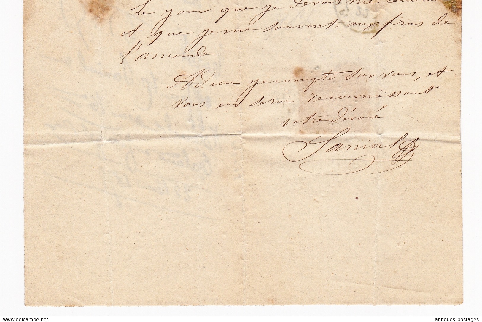 Lettre 1856 Marcols les Eaux Saint Pierreville Ardèche Timbre Napoléon III 10 Centimes