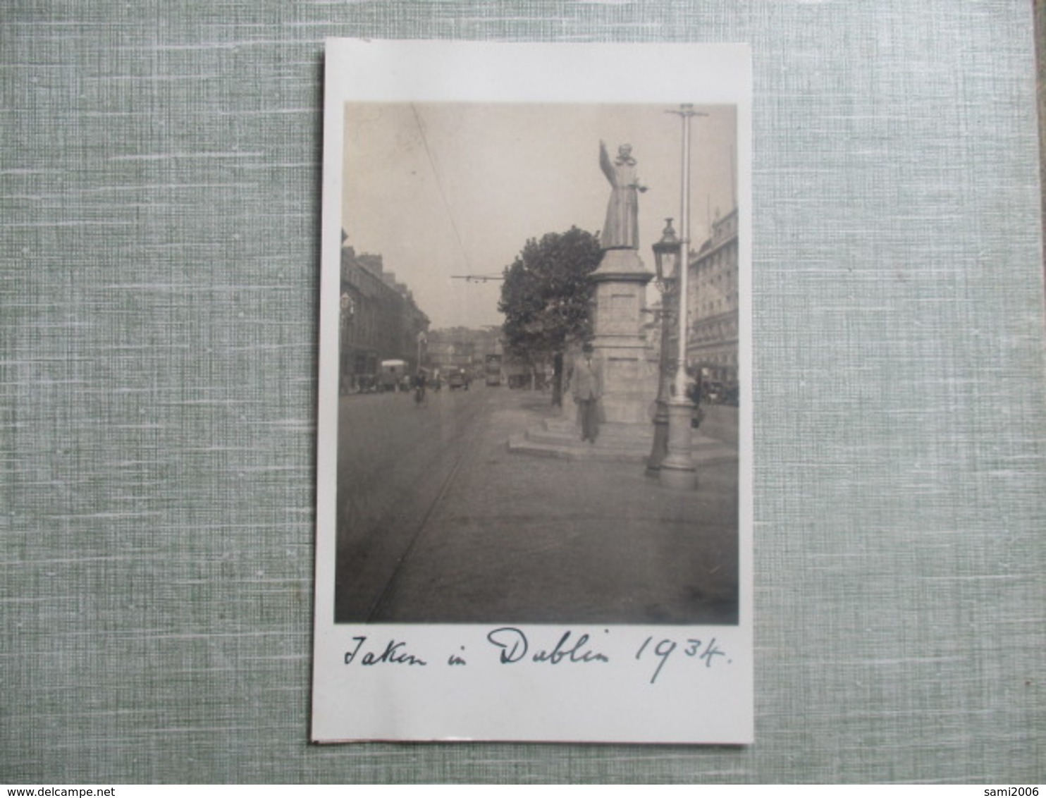 CPA PHOTO IRLANDE DUBLIN 1934 STATUE - Dublin