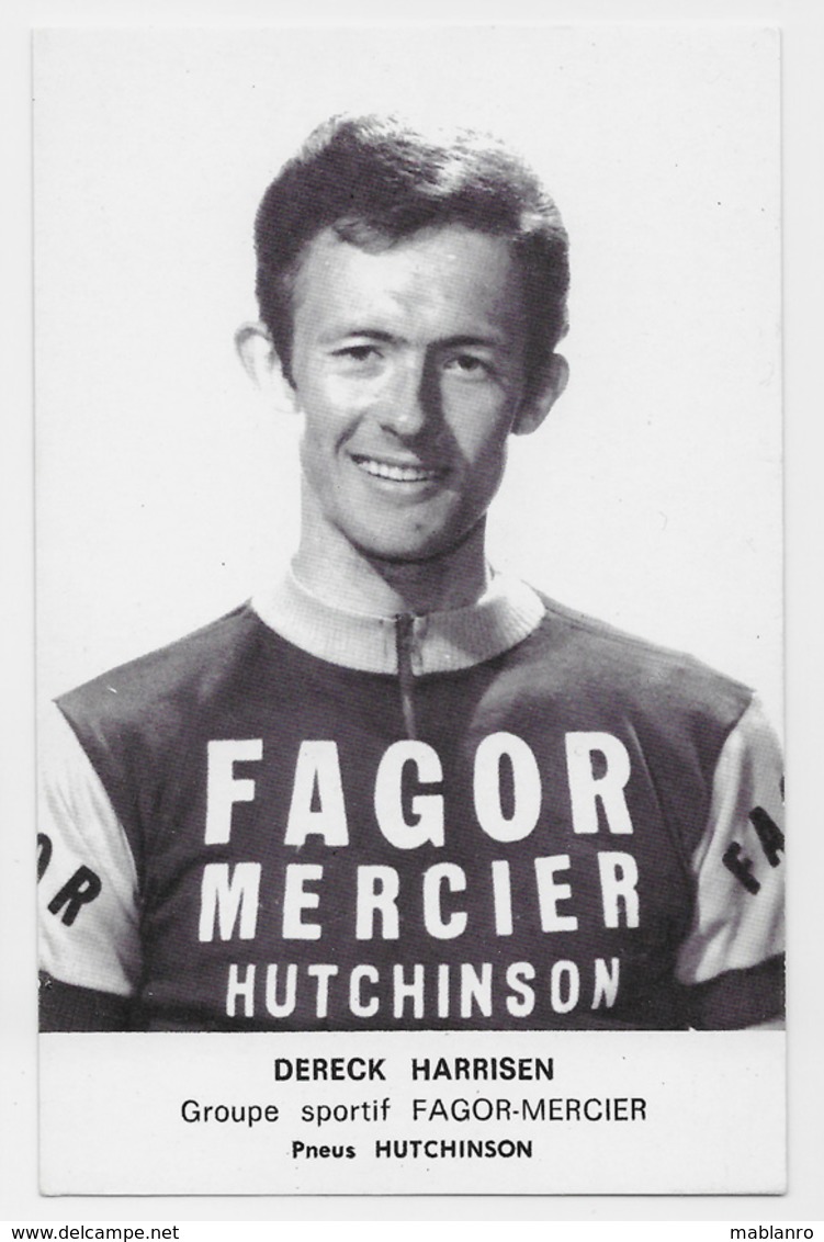 CARTE CYCLISME DEREK HARRISON TEAM FAGOR - MERCIER 1970 - Ciclismo