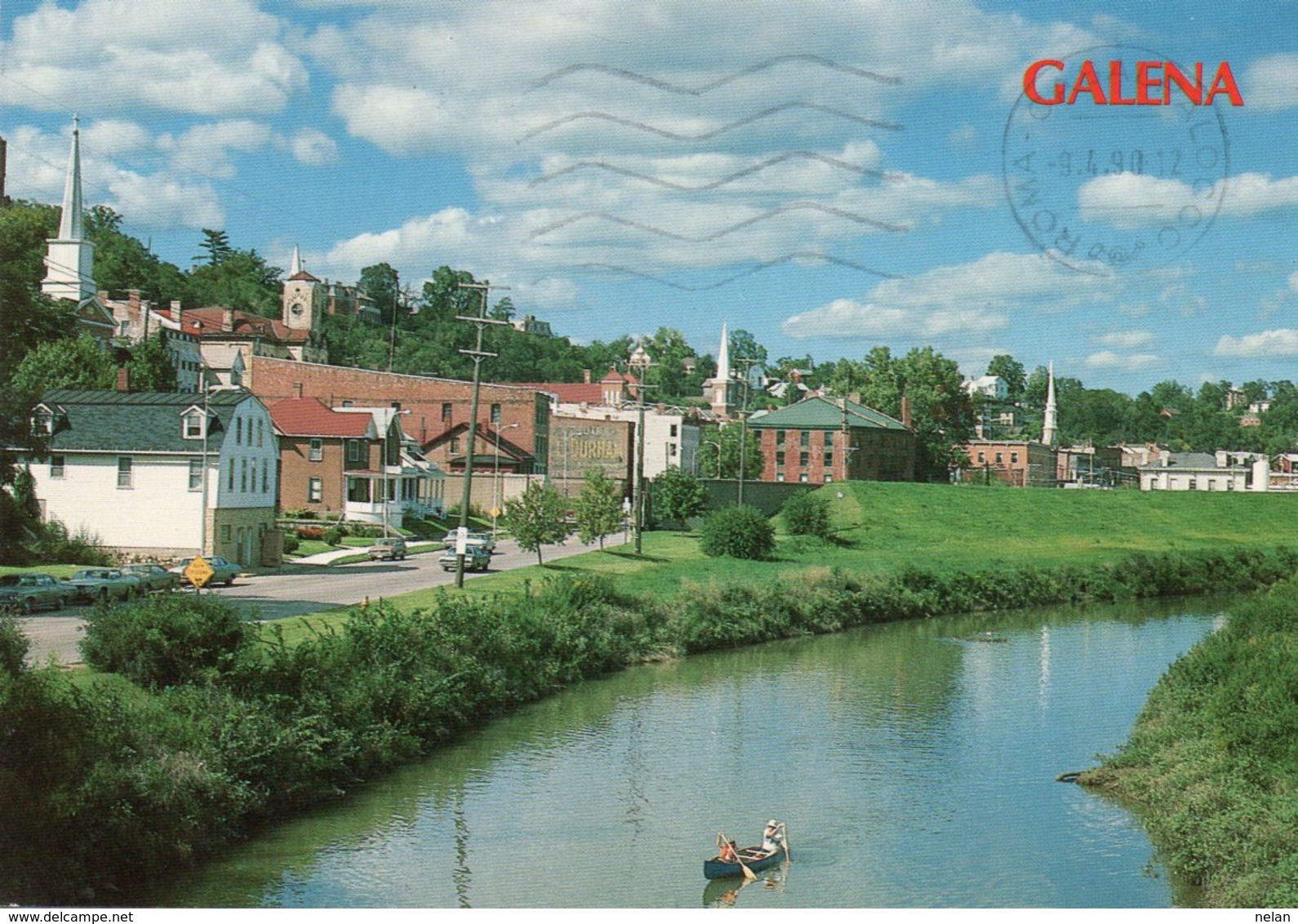 GALENA-PANORAMIC VIEW LOOKING NORTH GALENA-ILLINOIS VIAGGIATA 1990   FG - Altri & Non Classificati