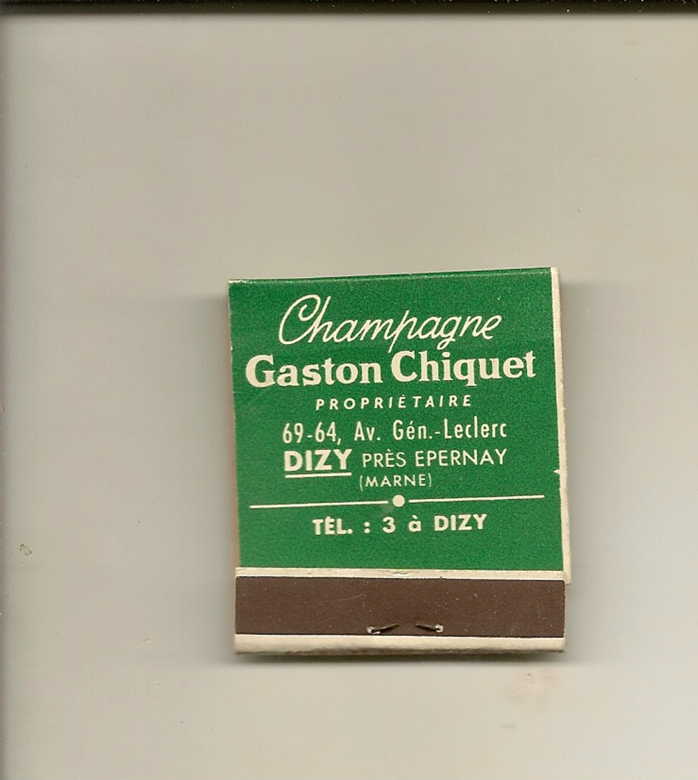 Pochette Allumettes LASTAR De 1956 Neuve Et Pleine:Champagne GASTON CHIQUET à Dizy - Boites D'allumettes