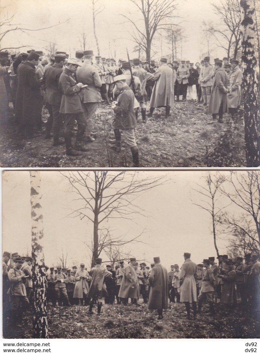 MILITARIA SEANCES DES ORDRES EN CAMPAGNE CARTES PHOTOS - Manoeuvres