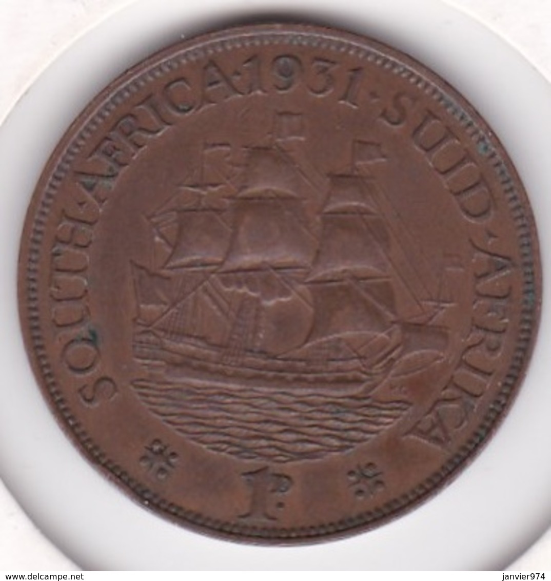 Afrique Du Sud 1 Penny 1931. George V. Bronze. KM# 14.3 - Sud Africa