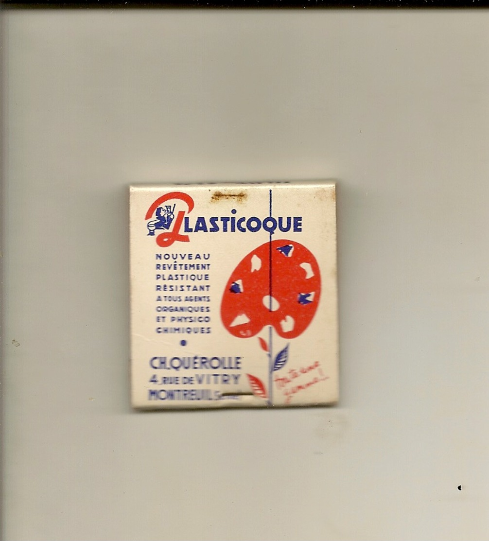 Pochette Allumettes LASTAR De 1957 Neuve Et Plein:Plasticoque Ets Ch.QUEROLLE à Montreuil - Boites D'allumettes