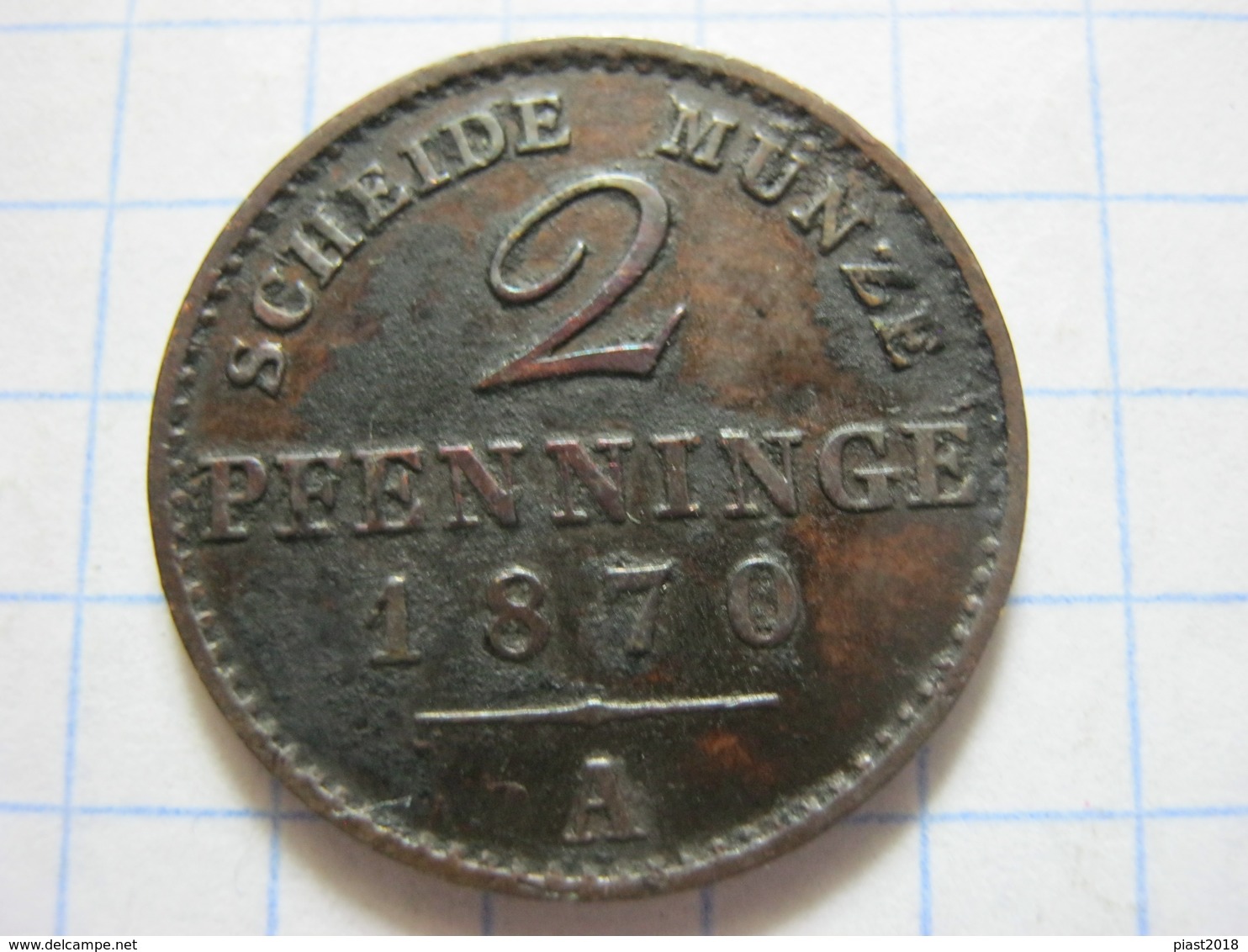 Prussia 2 Pfenninge 1870 (A) - Monedas Pequeñas & Otras Subdivisiones