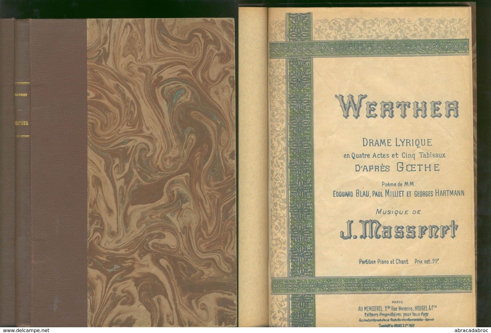 WERTHER Drame Lyrique 4 Actes D'apres Goethe / Massenet / Partitions Textes - Opéra