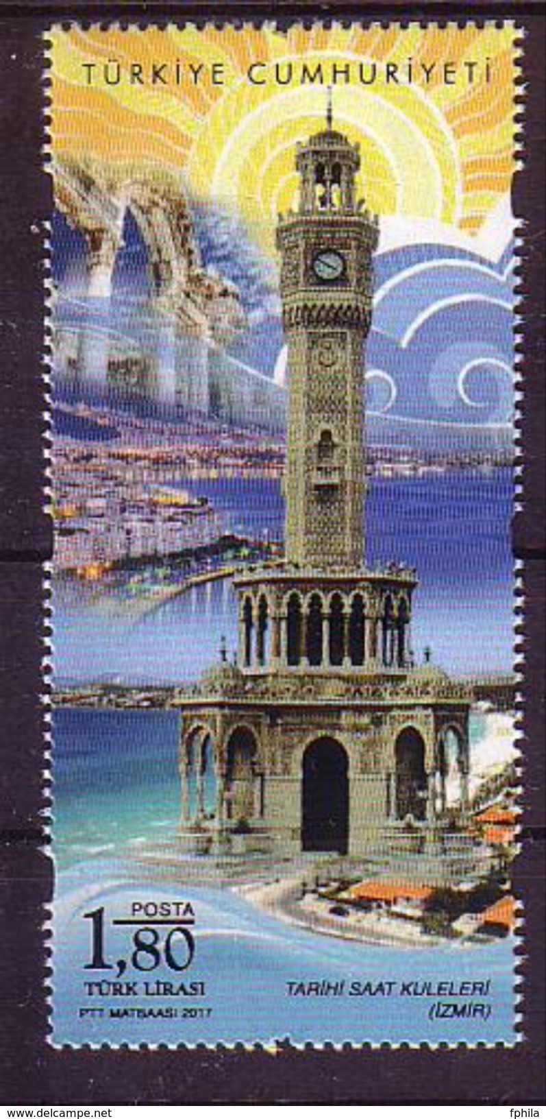 2017 TURKEY HISTORICAL CLOCK TOWERS MNH ** - Nuevos