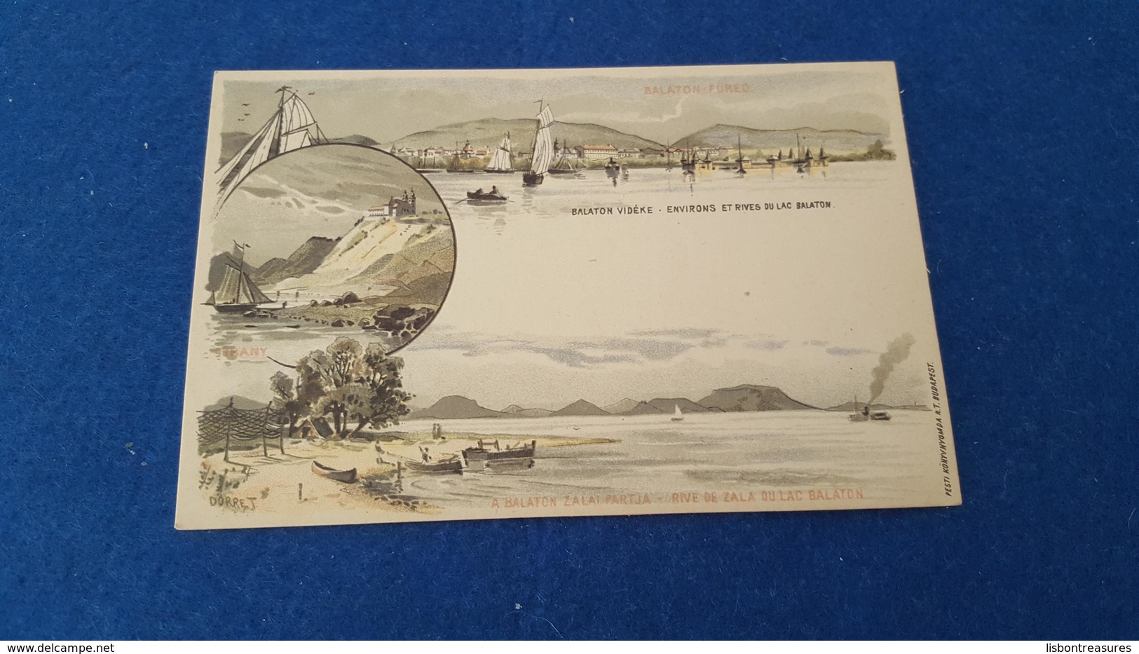 ANTIQUE HUNGARY STATIONERY CARD " BALATON RIVER " 5 K.r UNUSED Nº7 - Entiers Postaux