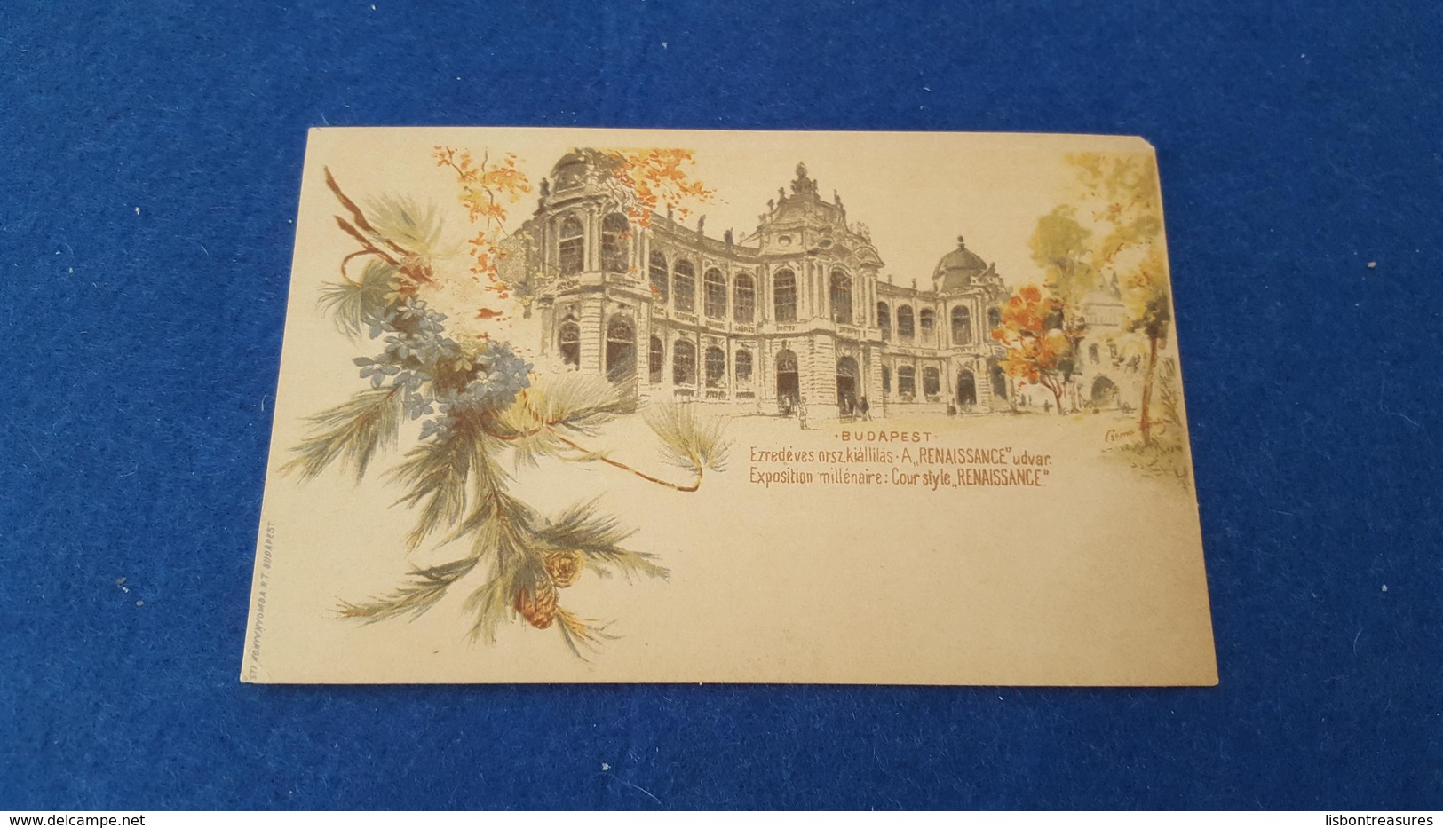 ANTIQUE HUNGARY STATIONERY CARD "BUDAPEST RENAISSANCE EXPOSITION " 5 K.r UNUSED Nº8 - Enteros Postales