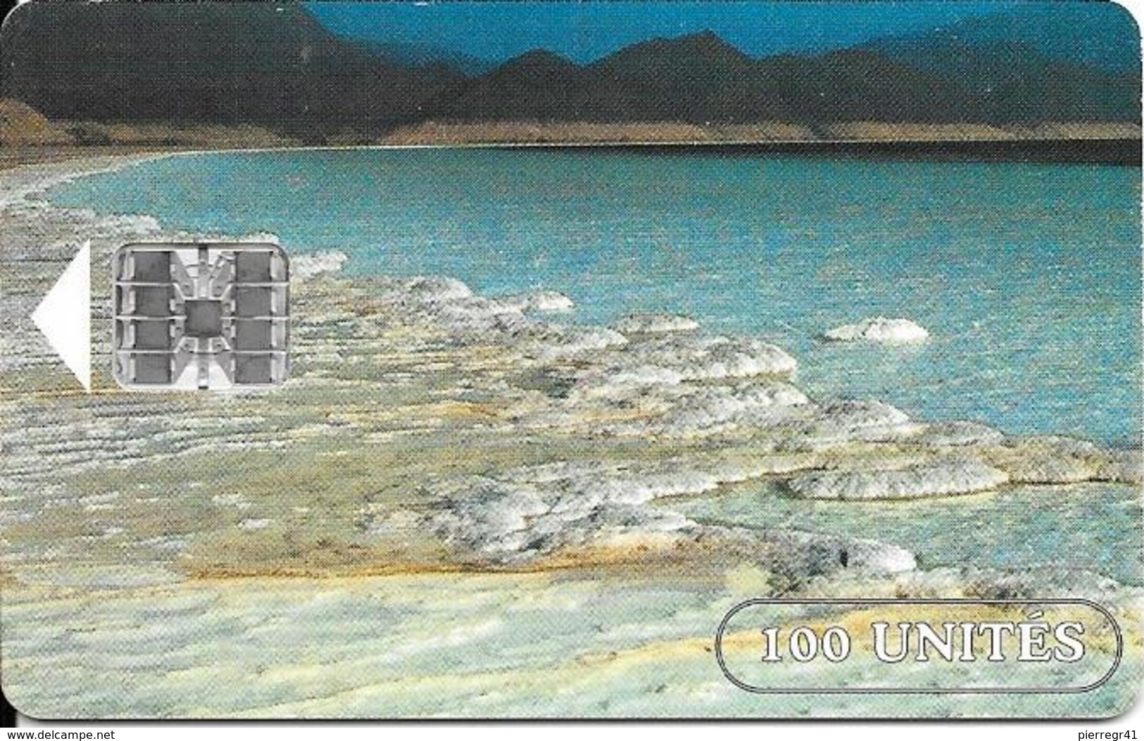 CARTE-PUCE-OPT-DJIBOUTI-1 00U--SC7-SCHLUM-LAC SALE-V° LOGO  BLEU DJIBOUTI- N°Série Sur Rectangle Bleu-TBE-RARE - Dschibuti