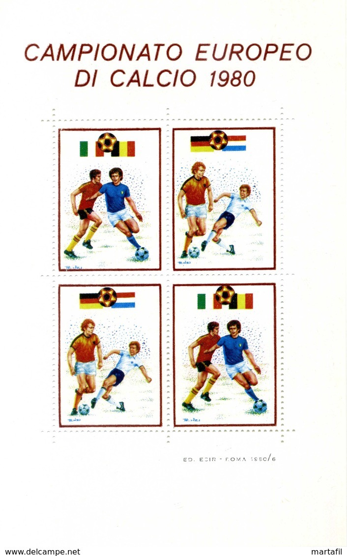 ERINNOFILIA / Campionato Europeo Di Calcio 1980 - Vignetten (Erinnophilie)