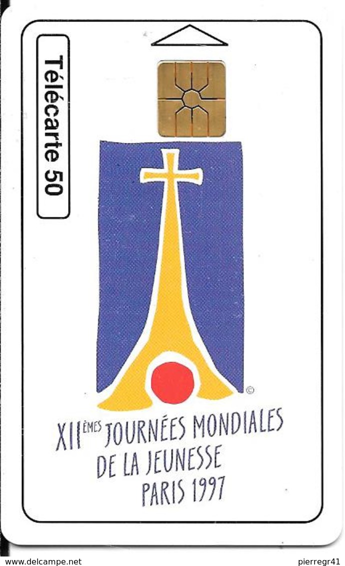 CARTE-PUBLIC-MONACO-MF 45a-GEMB-06/97-XIIe JMJ-Série 9005-UTILISE-TBE - Monace