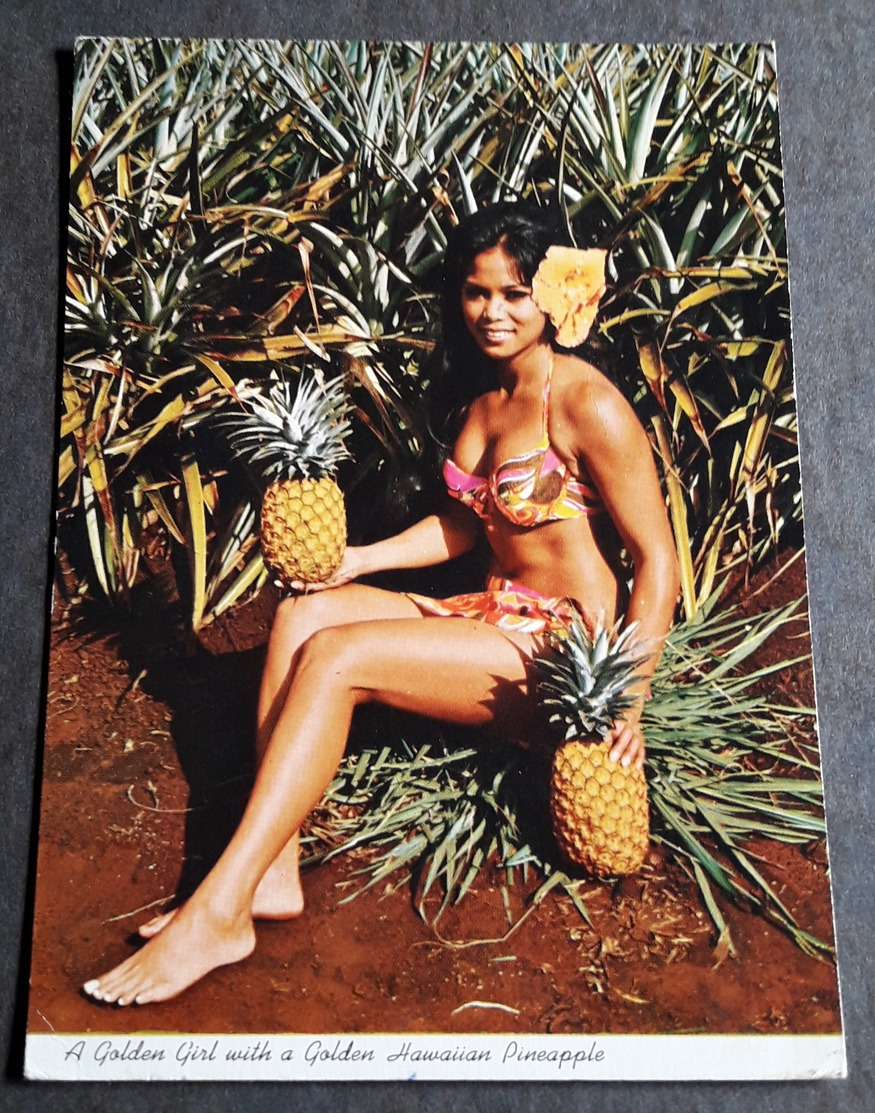 PIN-UP Post Card "Sexy Hawaiian Bikini Girl" Jolie Jeune Femme HAWAII MODEL Nice Young Woman # Alte Foto-AK # [19-11] - Pin-Ups