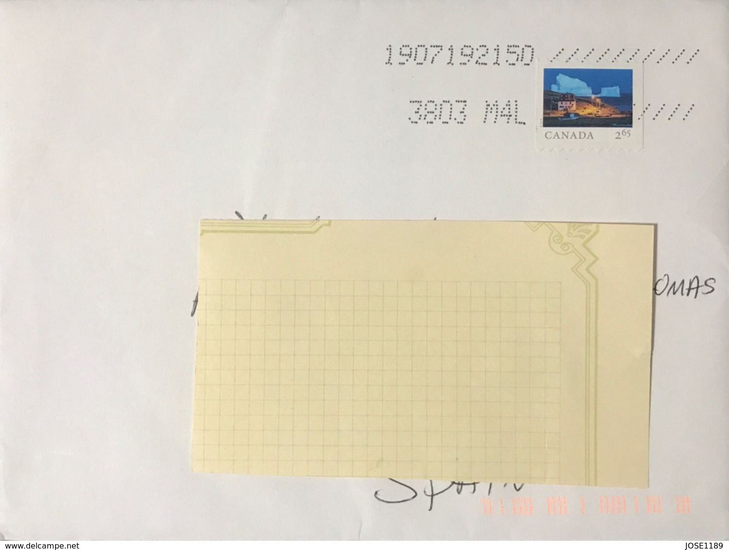 ◆◆◆Canadá    2019 AIR MAIL TO SPAIN++++ - Cartas & Documentos