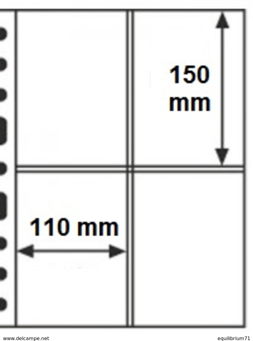 100 Pochettes A4  - NEUVES/NIEUW - 4 Cases Pour CP Modernes / 100 A4 Mappen - 4 Vakken Voor Modern PK - Made In Belgium - Altri & Non Classificati