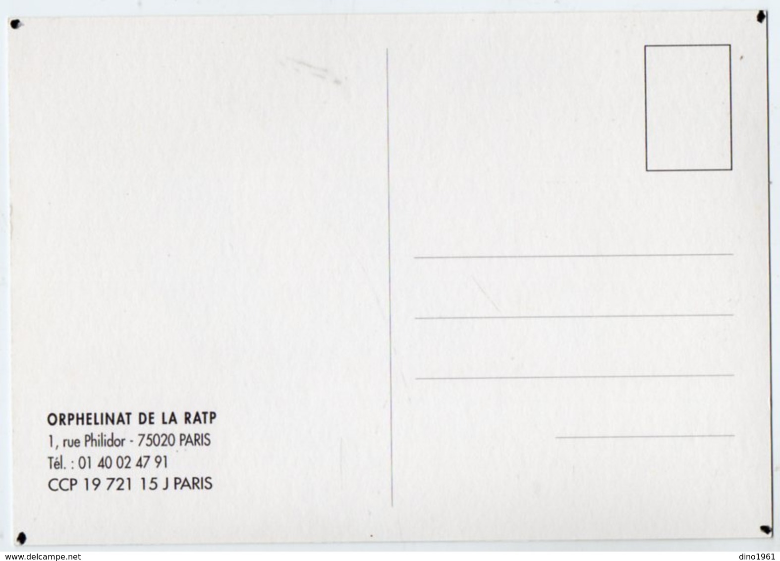 CP 2727 - Carte Postale - PARIS - Orphelinat De La RATP - Other & Unclassified
