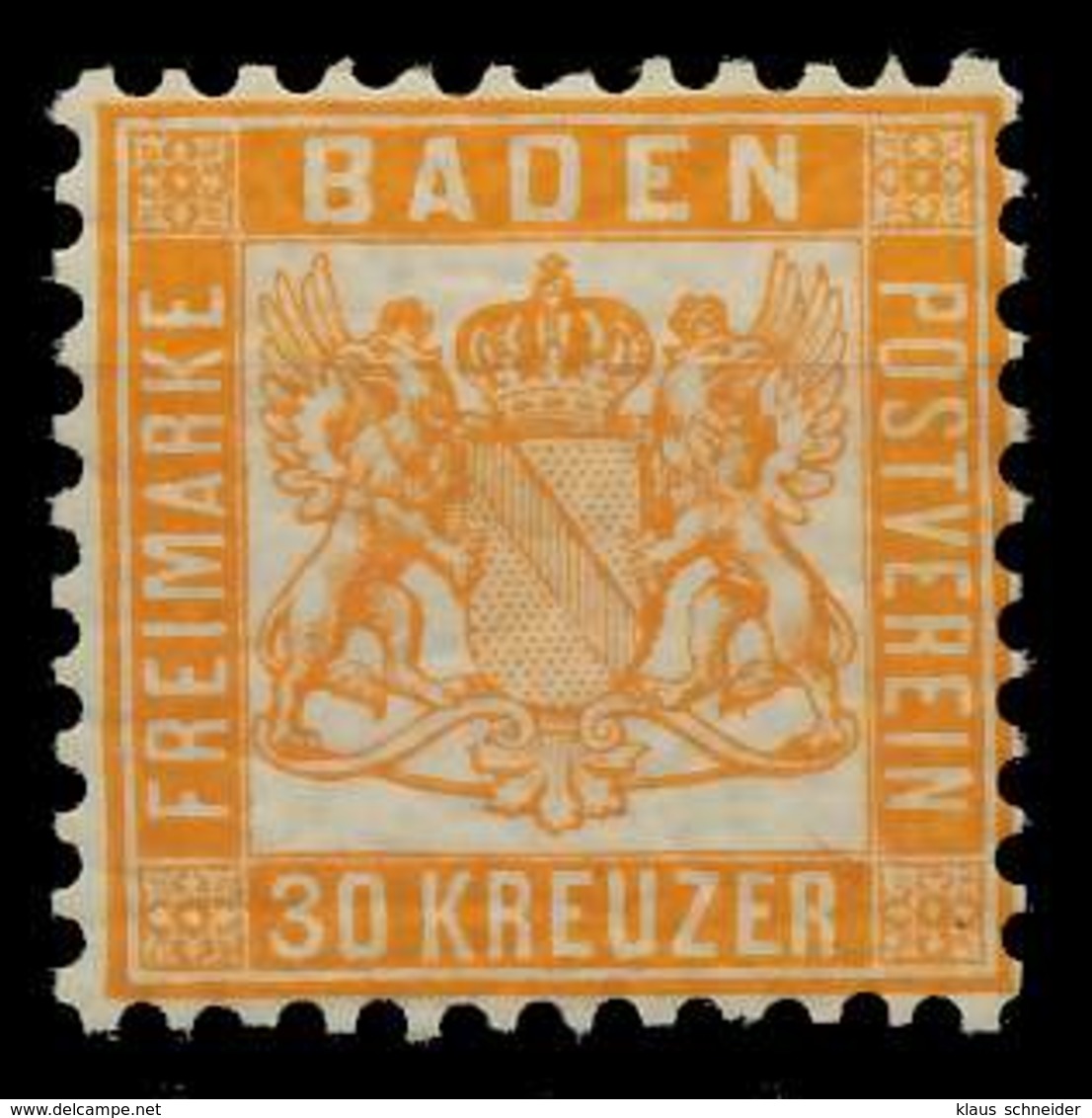 BADEN AUSGABEN VON 1862 - 1866 Nr 22b Postfrisch Gepr. X818D12 - Sonstige & Ohne Zuordnung