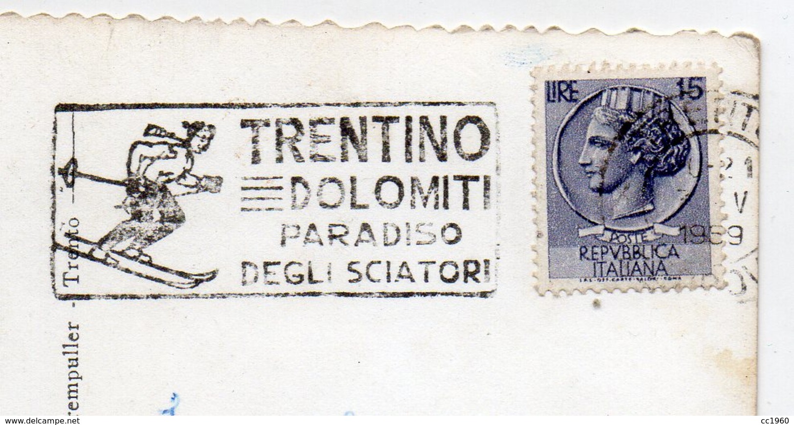 Trento - Saluti Da - Cartolina Multipanoramica - Bel Timbro A Targhetta - Viaggiata Nel 1969 - (FDC16422) - Trento