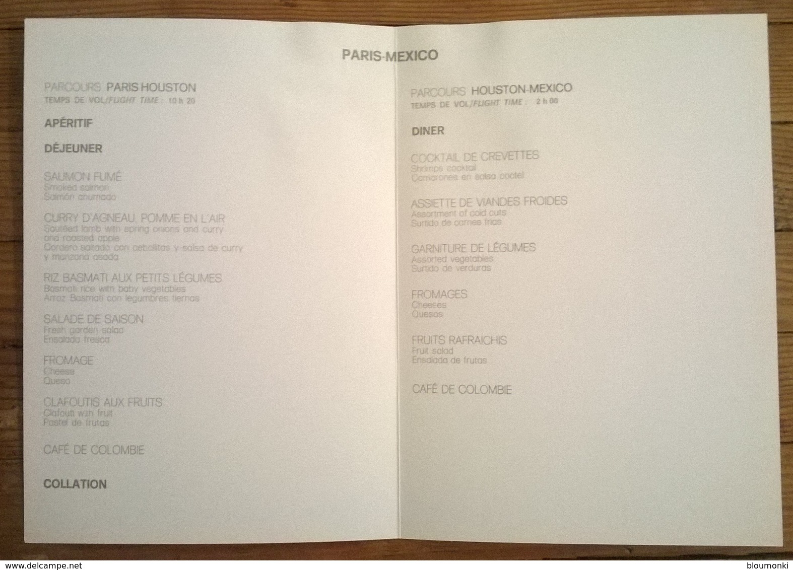 Menu AIR FRANCE /  PARIS -MEXICO    / Bicentenaire De La Révolution Française / La Plantation De L'arbre De La Liberté - Menú