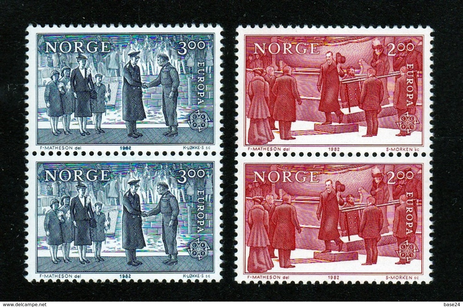 1982 Norvegia Norway EUROPA CEPT EUROPE 2 Serie Di 2v. MNH** Coppia - 1982