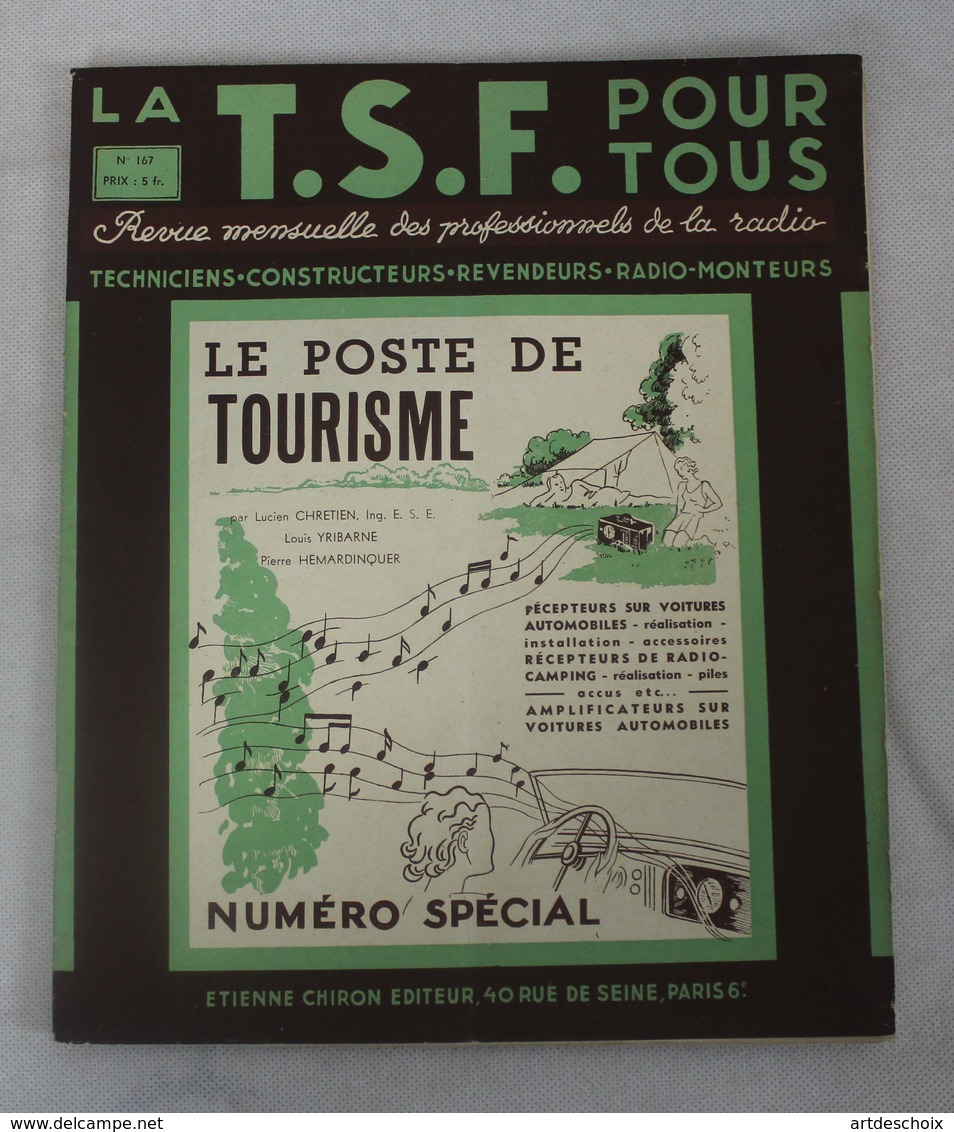 Revue-Magazine-LA-TSF-POUR-TOUS-N° 167 1938 -Le Poste De Tourisme - 1900 - 1949