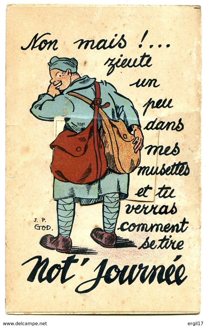 Militaria - Carte à Système - Dans Ma Musette : Not’ Journée - Humoristiques