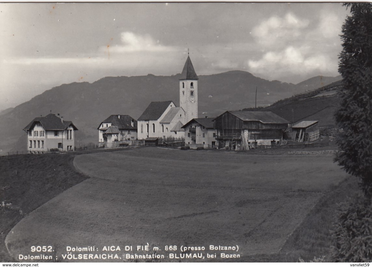 AICA DI FIè-VOLSERAICHA-BOZEN-BOLZANO-DICITURA BILINGUE AL VERSO-CARTOLINA VERA FOTO-NON VIAGGIATA-ANNO 1955-1960 - Bolzano