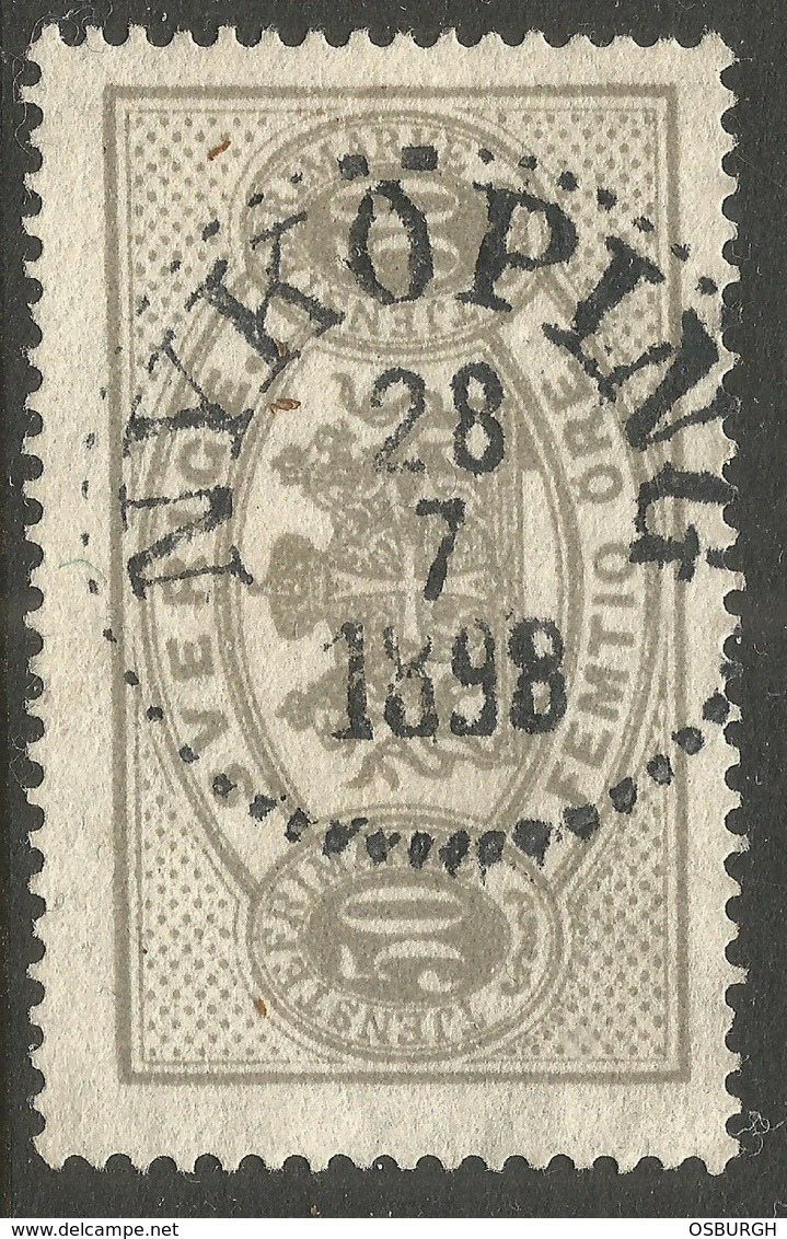 SWEDEN. 1874. 50o OFFICIAL. NYKOPING POSTMARK. USED. - Used Stamps