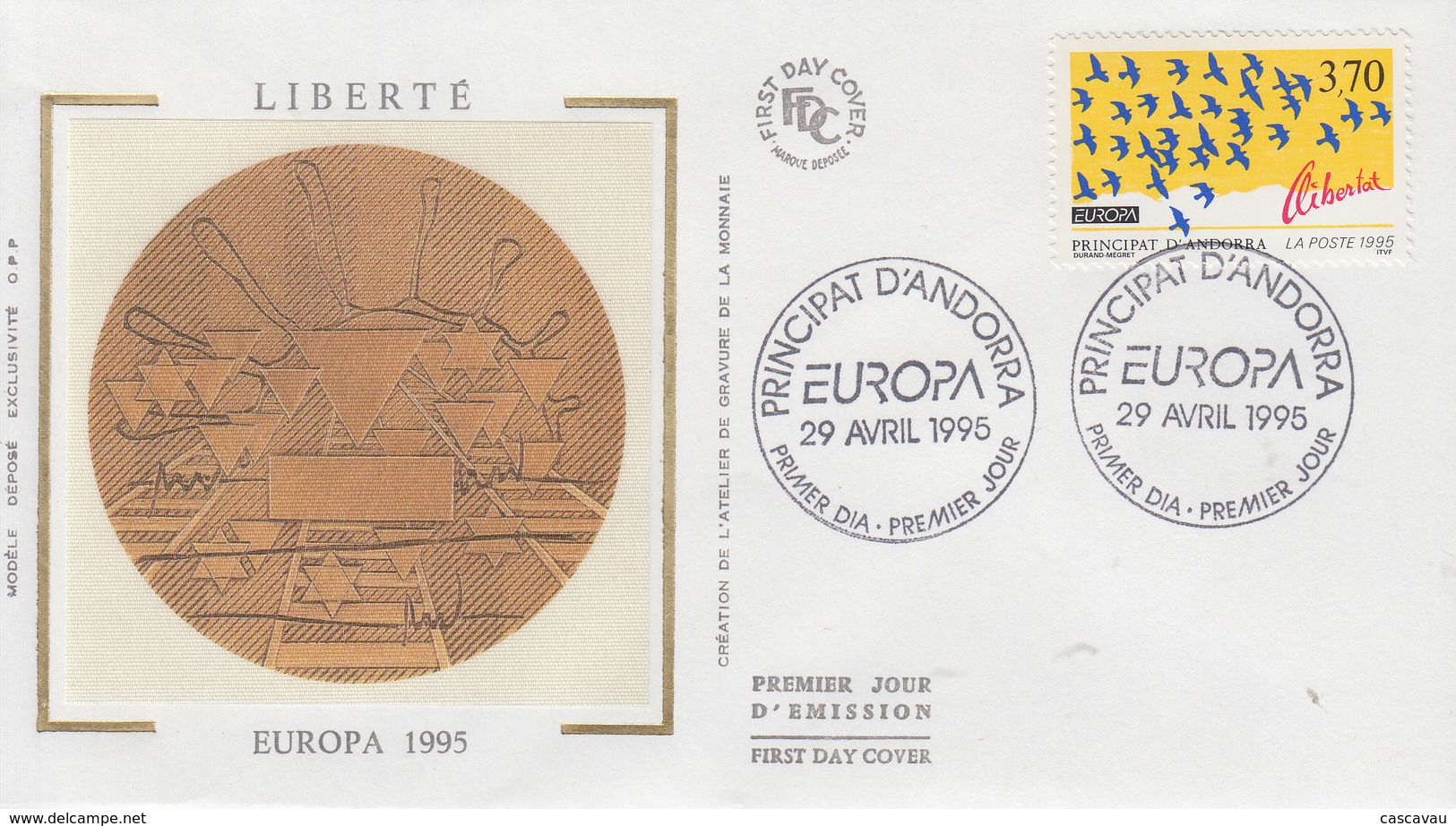 Enveloppe  FDC  1er  Jour   ANDORRE   EUROPA    1995 - 1995