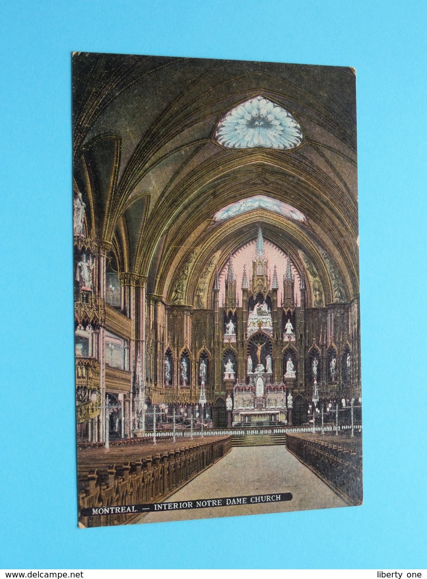 INTERIOR NOTRE DAME CHURCH ( Edit. Illust. Post Card C° - 59 ) Anno 19?? ( Zie Foto Details ) ! - Montreal