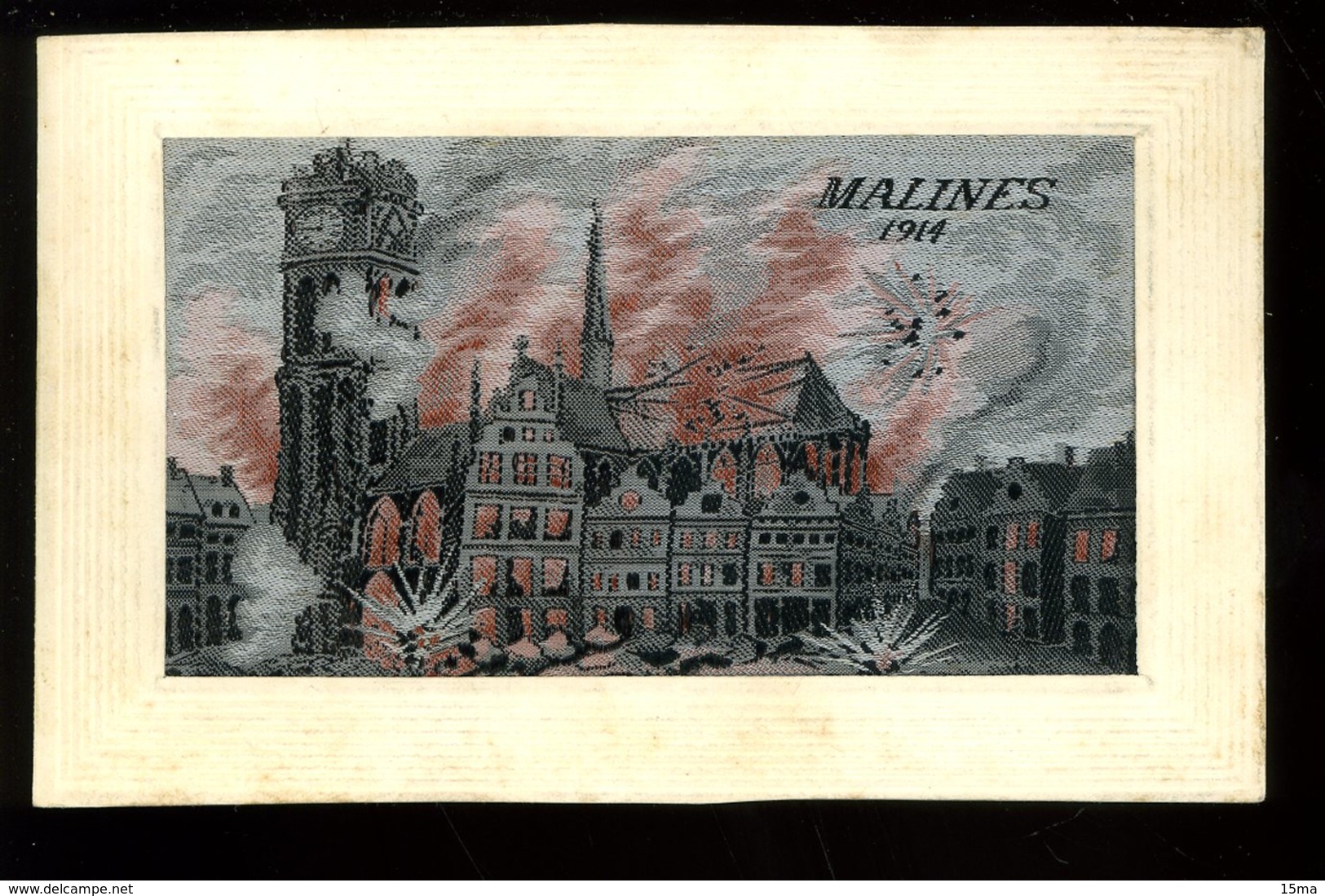 Malines Mechelen 1914 Soie Tissée Delfrène - Mechelen