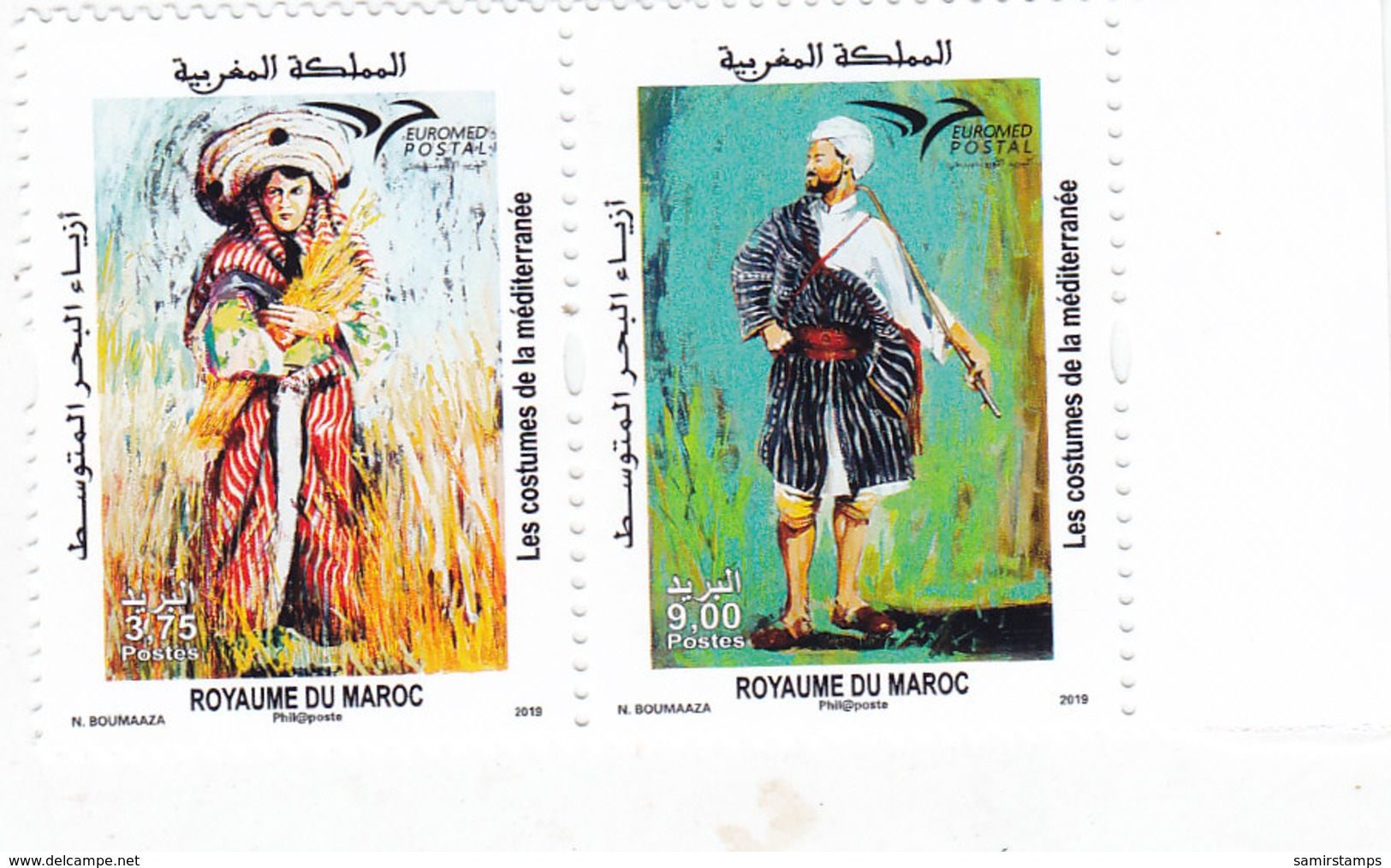 Morocco New Issue 2019, EUROMED, Costumes ,Joint & Common Issue 2v.Pair Cpl.set MNH- SKRILL PAY. - Morocco (1956-...)