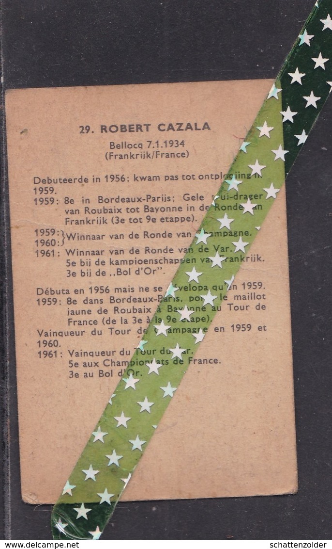 Chromo Wielrenner, Robert Cazala, Bellocq, 7.1.1934 - Autres & Non Classés